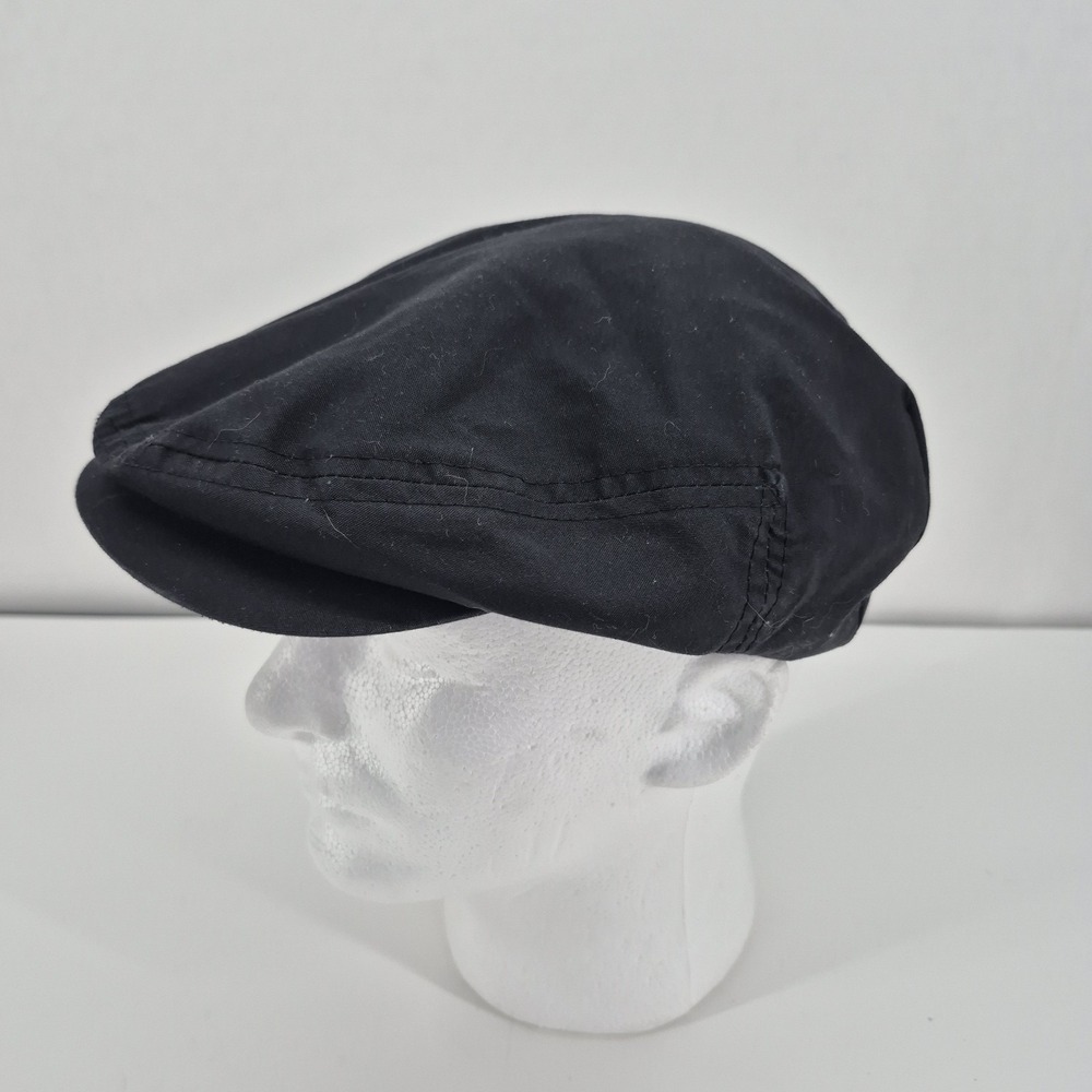 Stetson Driving Newsboy Cabby Black Hat Cap Size MEDIUM RN# 31905